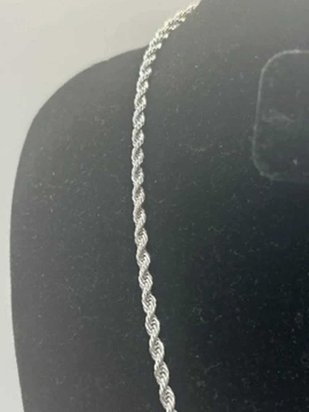 Real Silver Rope Chain Stainless Steel Plated Mens 3mm 22 Inch Solid Waterproof